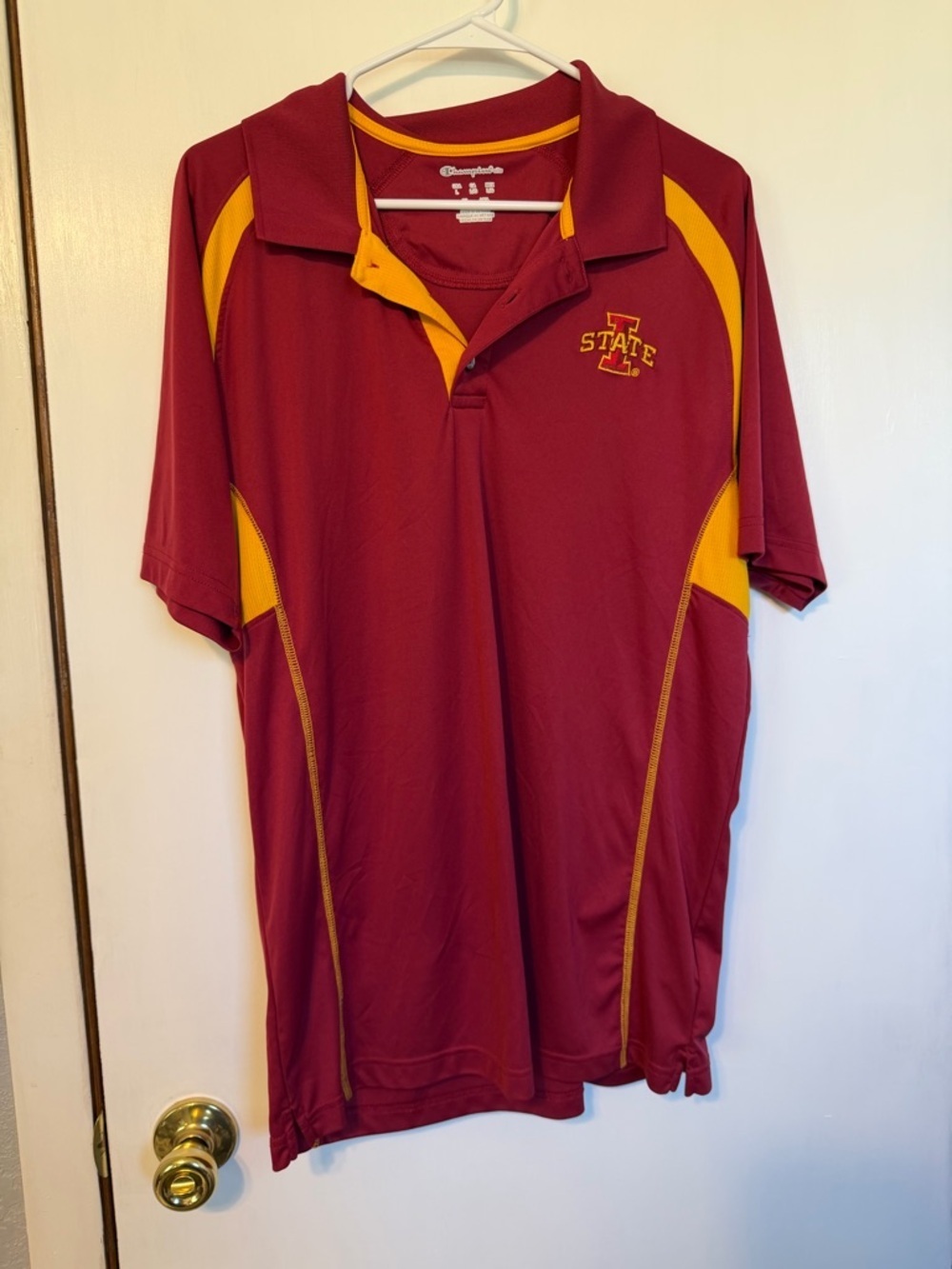 Champion Maroon and Gold Iowa State Polo